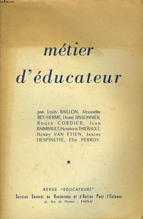 METIER D'EDUCATEUR