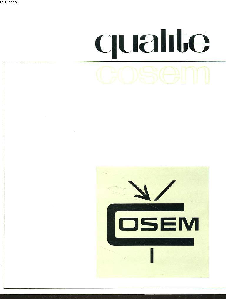 CATALOGUE. QUALITE COSEM.