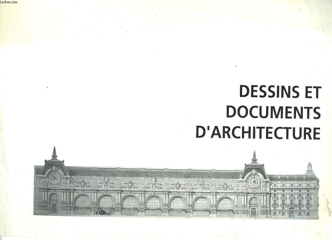 DESSINS ET DOCUEMNTS D'ARCHITECTURE. CATALOGUE N3.