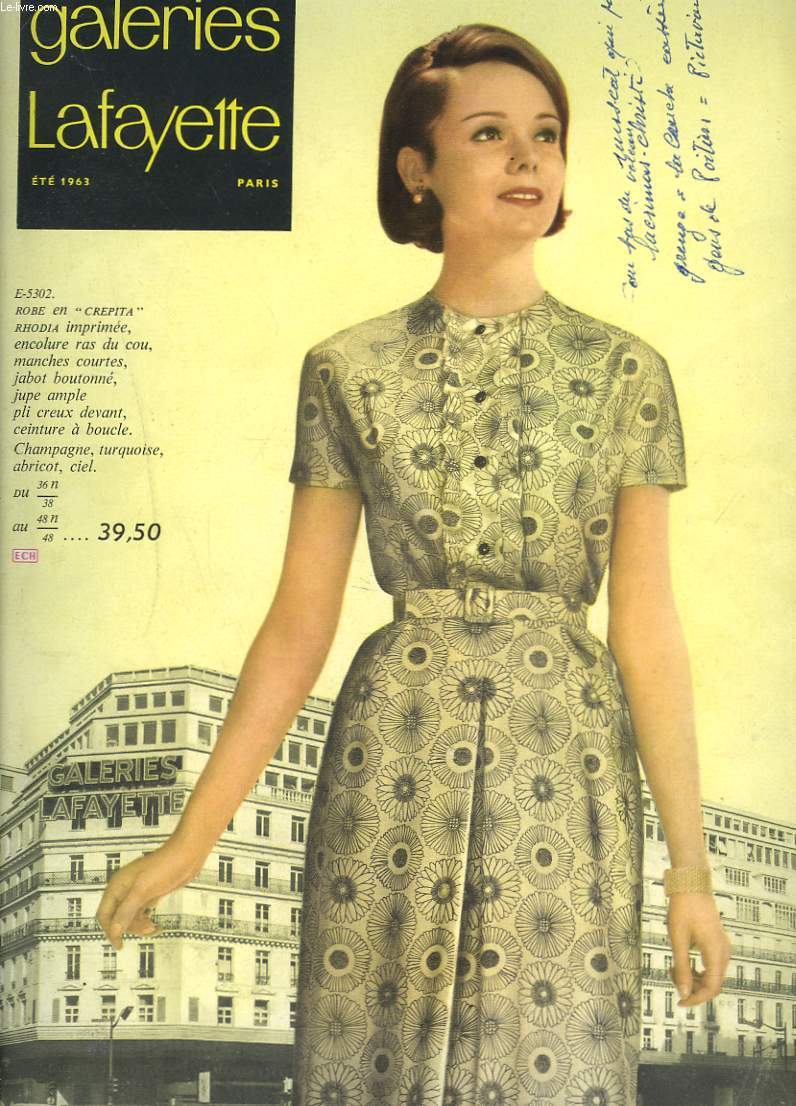 CATALOGUE des GALERIES LAFAYETTE, ETE 1963