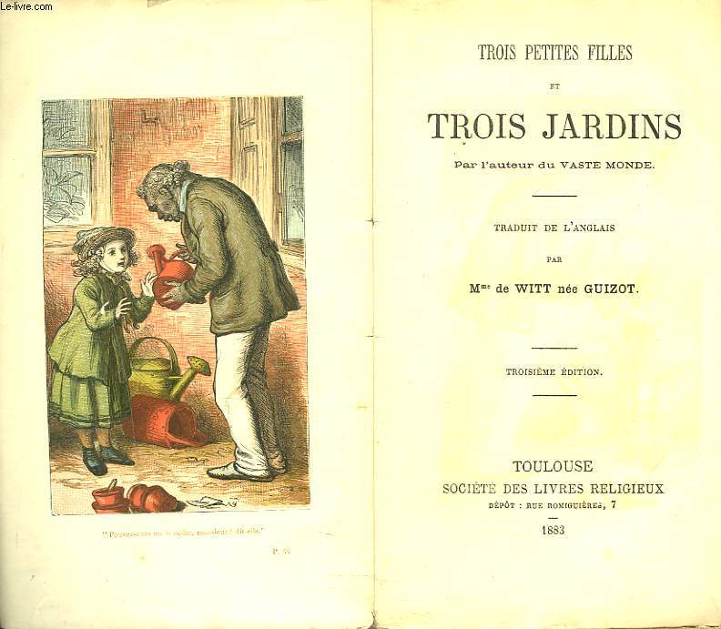 TROIS PETITE FILLES ET TROIS JARDINS.