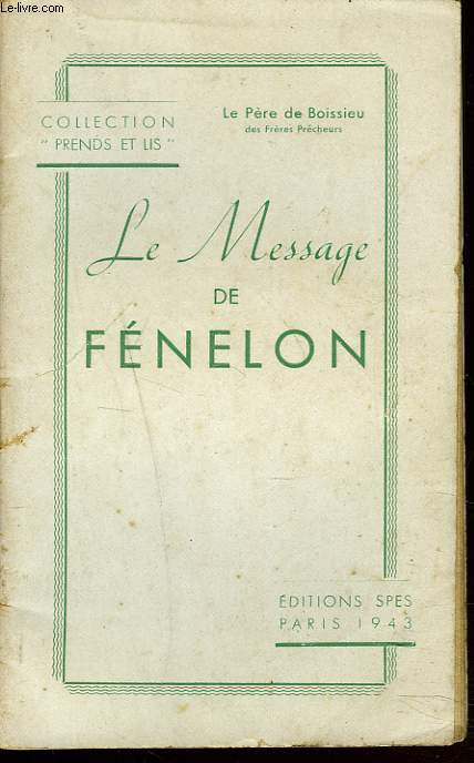 LE MESSAGE DE FENELON