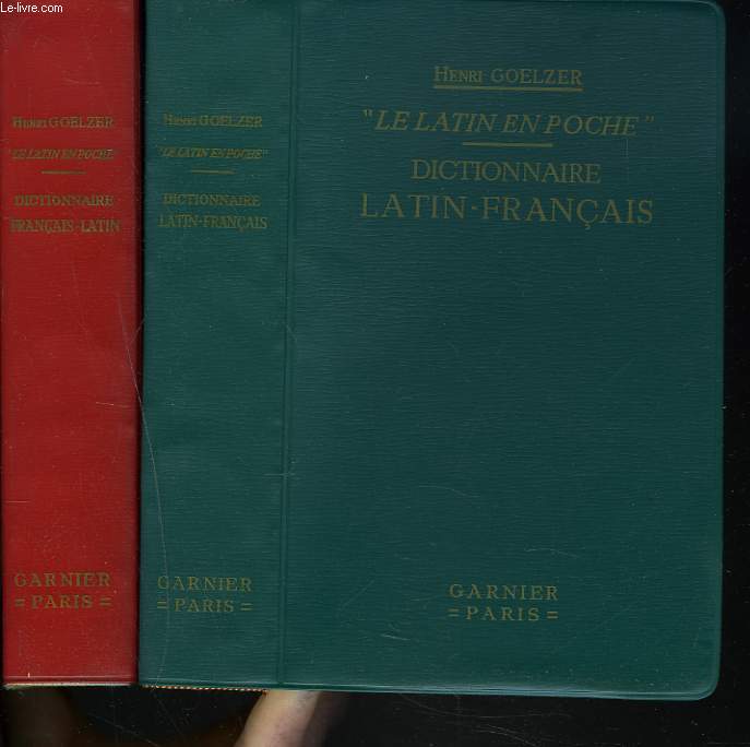 2 VOLULES : LE LATIN EN POCHE dictionnaire franais- latin. + LE LATIN EN POCHE dictionnaire latin-franais.