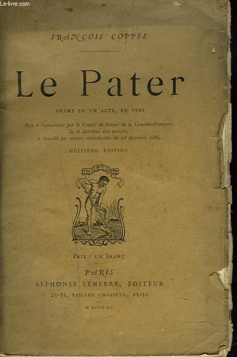 LE PATER. DRAME EN UN ACTE EN VERS.