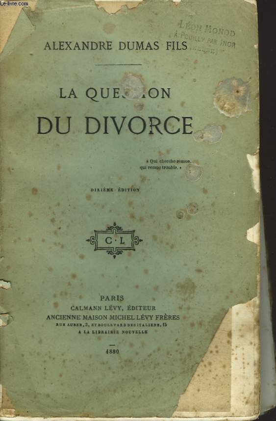 LA QUESTION DU DIVORCE