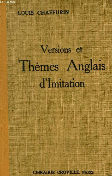 VERSIONS ET THEMES ANGLAIS D'IMITATION