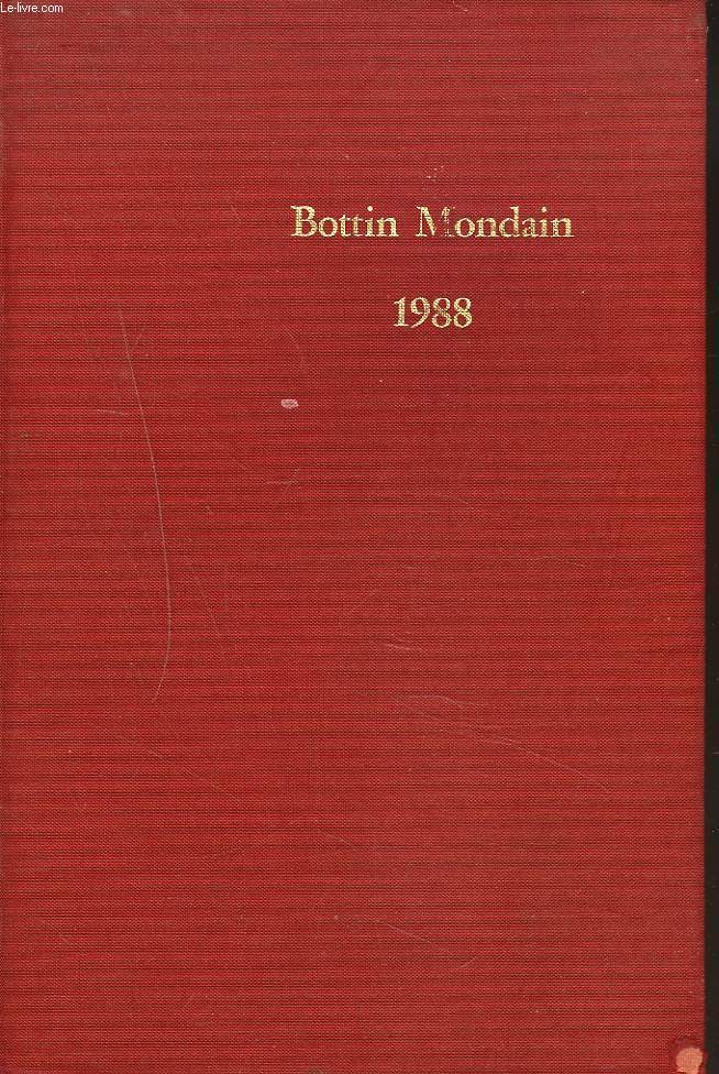 BOTTIN MONDAIN 1988. Tout Paris, Toute la France. Annuaire des Chteaux. Annuaire Ehret.