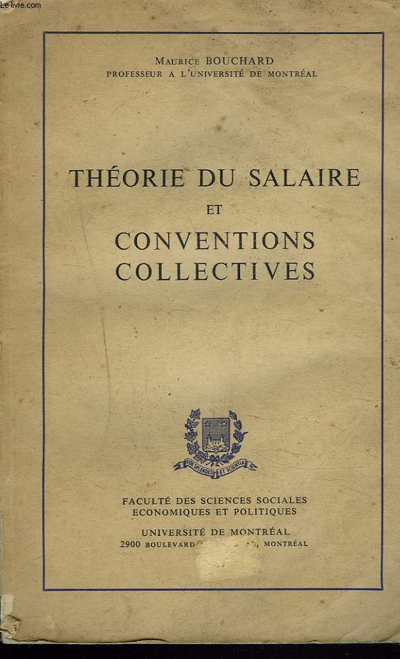 THEORIE DU SALAIRE ET CONVENTIONS COLLECTIVES