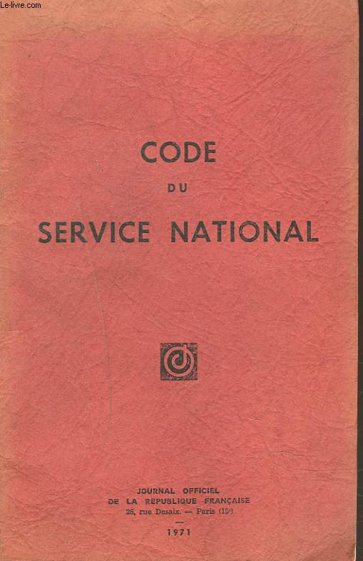 CODE DU SERVICE NATIONAL