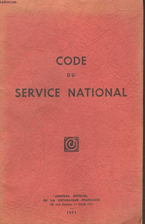 CODE DU SERVICE NATIONAL