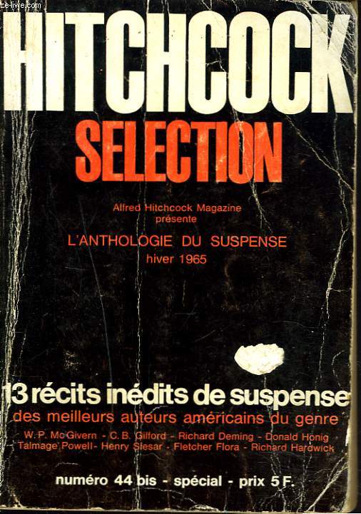 HITCHCOCK SELECTION. L'ANTHOLOGIE DU SUSPENSE. HIVEZR 1965. NUMERO SPECIAL PRESENTE PAR 
