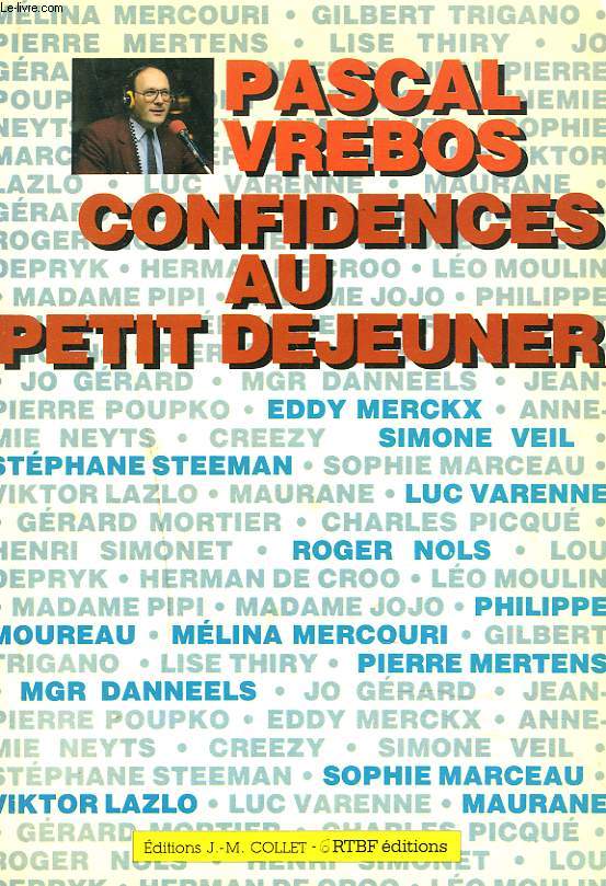 CONFIDENCESAU PETIT DEJEUNER + ENVOI DE L'AUTEUR