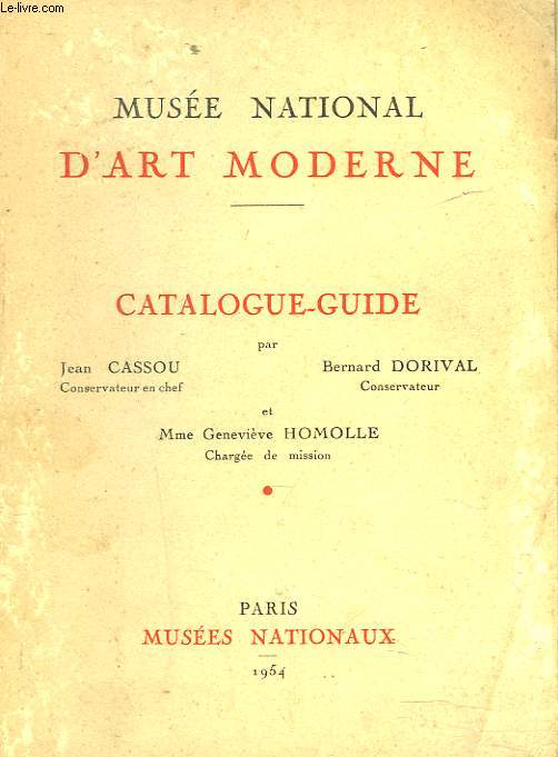 MUSEE NATIONAL D'ART MODERNE. CATALOGUE GUIDE.