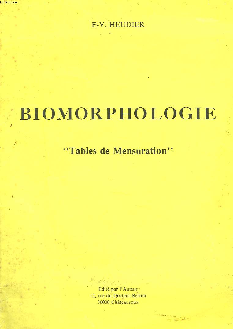 BIOMORPHOLOGIE. 