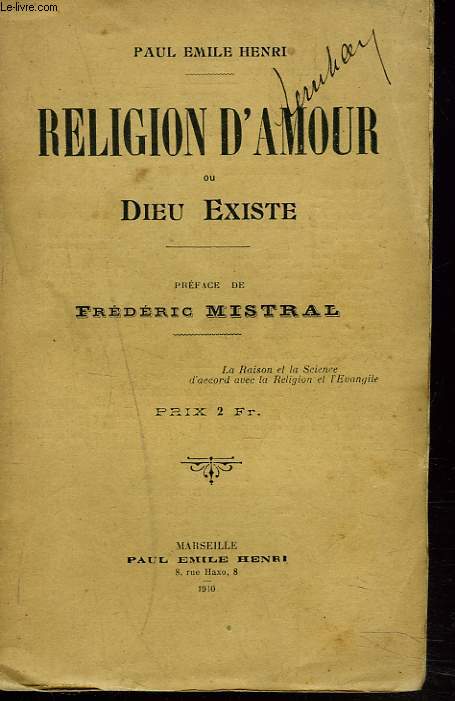RELIGION D'AMOUR ou DIEU EXISTE.