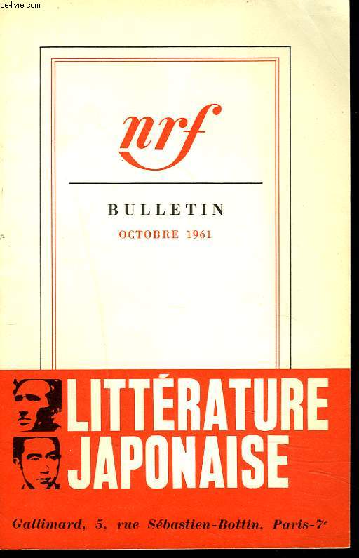 BULLETIN NRF, N163, OCTOBRE 1961. ROGER CAILLOIS: ET QUE N'AURIONS-NOUS FAIT SANS PONCE PILATE ?/ MICHEL MOHRT : QUAND LES BRETONS FONT PARLER D'EUX.