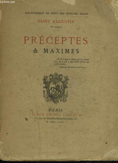 PRECEPTES ET MAXIMES