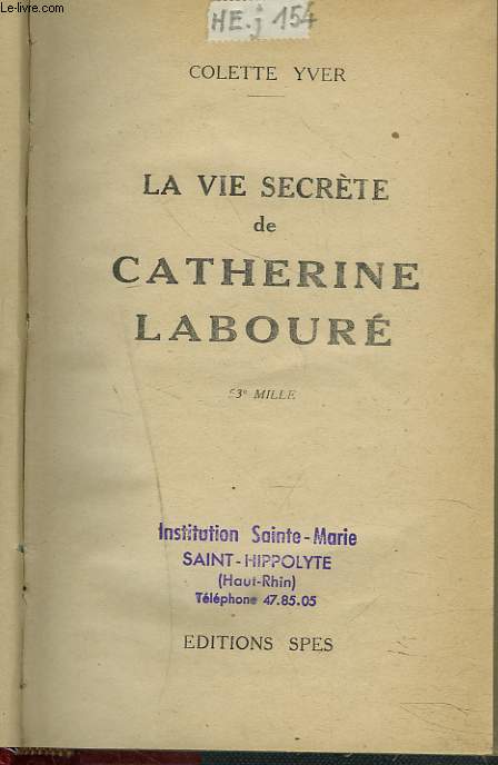 LA VIE SECRETE DE CATHERINE LABOURE