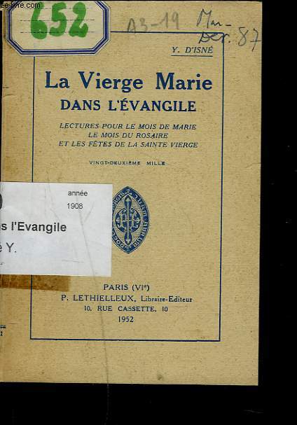 LA VIERGE MARIE DANS L'EVANGILE.