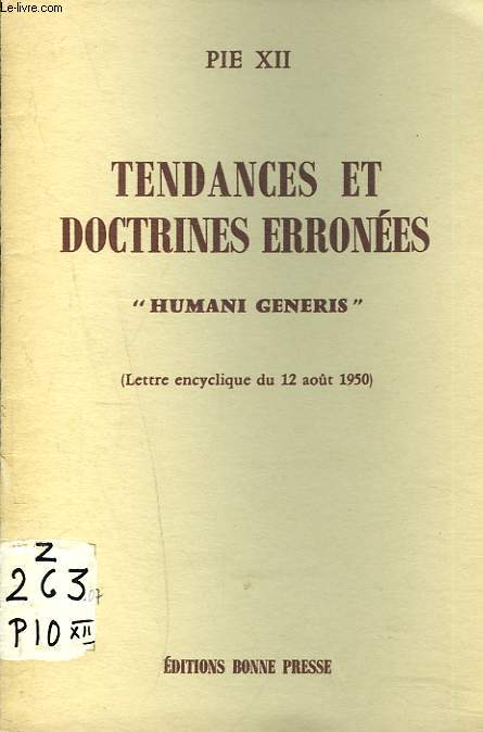 TENDANCES ET DOCTRINES ERRONEES 