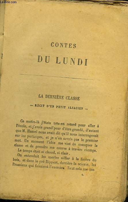 LA FANTAISIE ET L'HISTOIRE / CAPRICES ET SOUVENIRS. CONTES DU LUNDI