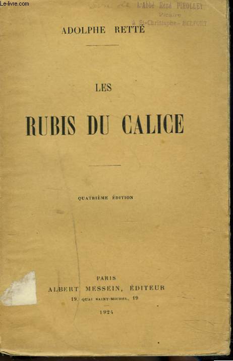 LES RUBIS DU CALICE