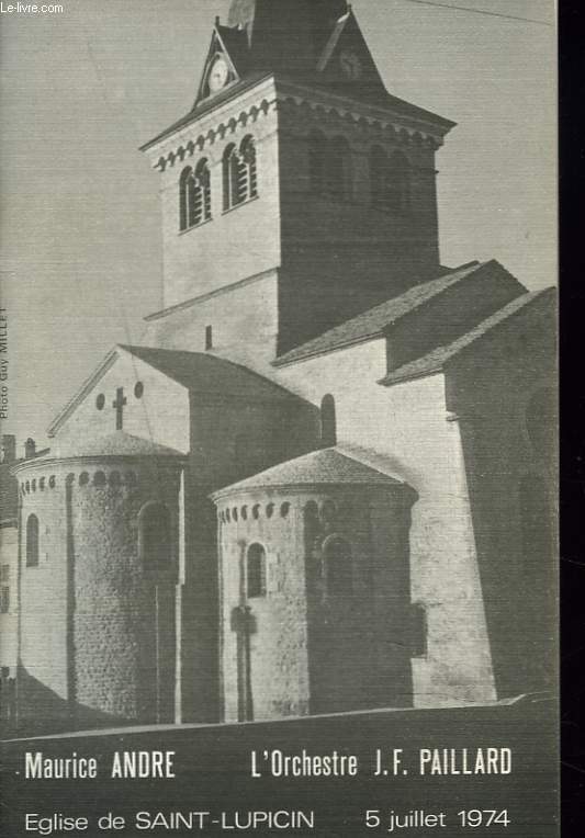 L'ORCHESTRE J.F. PAILLARD. EGLISE DE SAINT-LUPICIN, 5 JUILLET 1974.