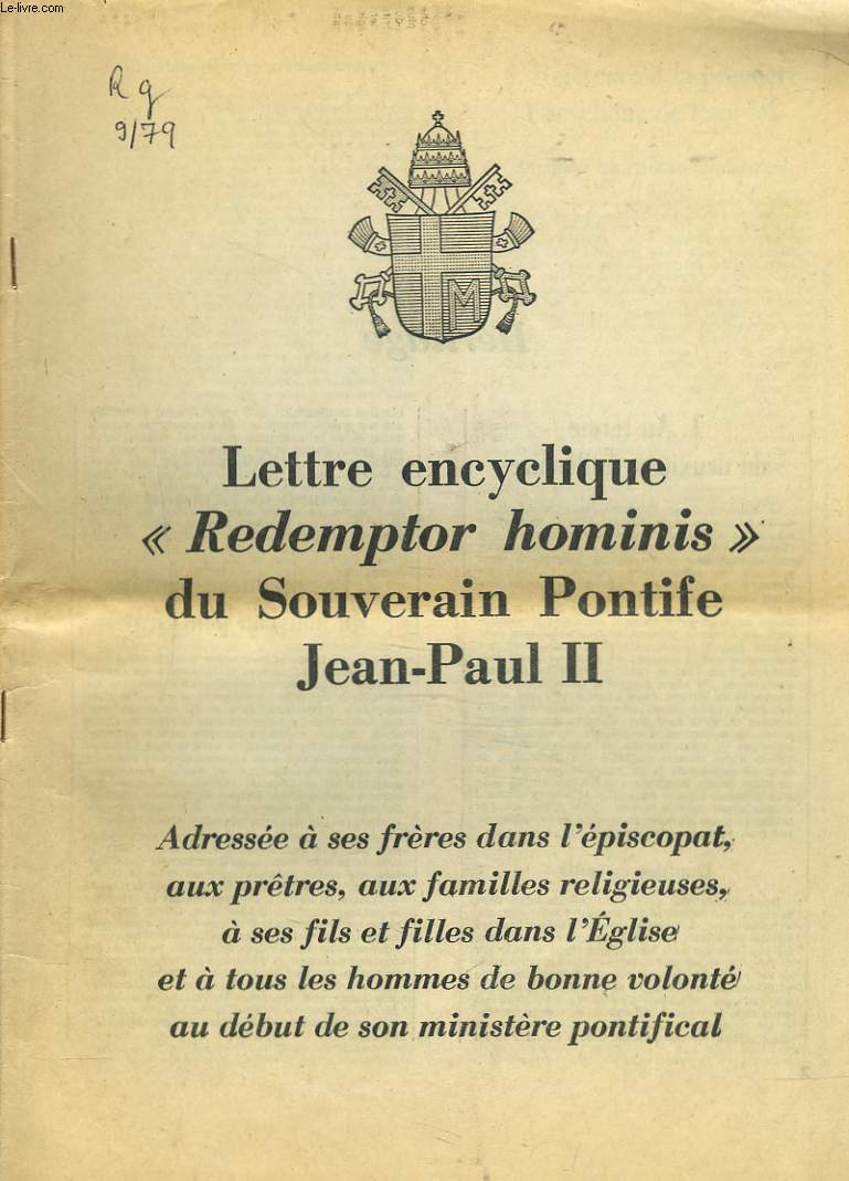 LETTRE ENCYCLIQUE 