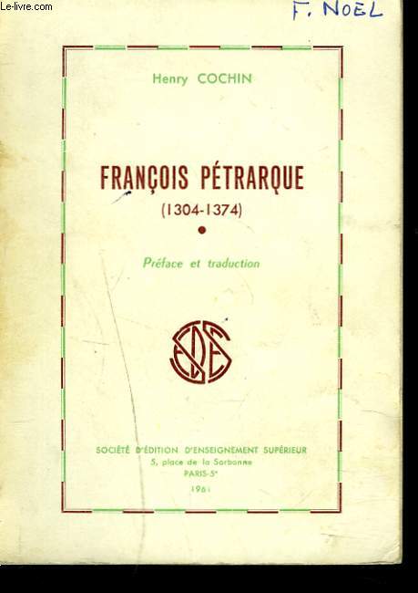 FRANCOIS PETRARQUE (1304-1374)