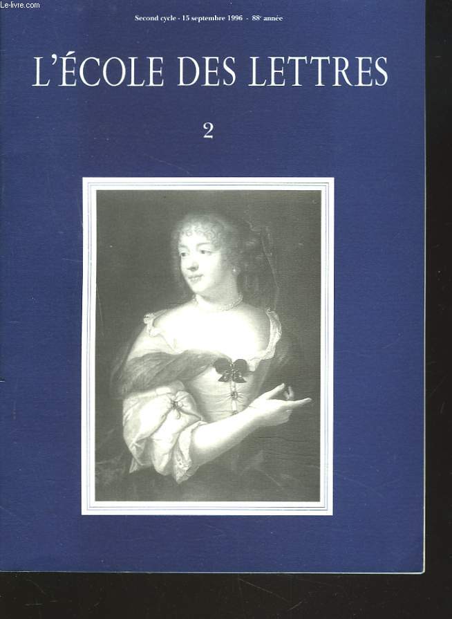 L'ECOLE DES LETTRES, SECOND CYCLE, N2, 15 SEPT. 1996. POETIQUE DE LA CRITIQUE 