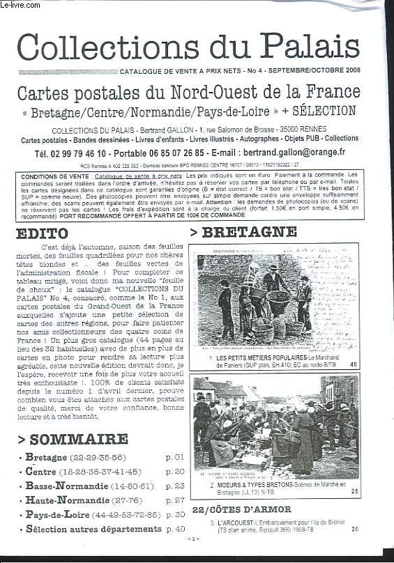 COLLECTION DU PALAIS. CATALOGUE DE VENTE N4, SEPTEMBRE, OCTOBRE 2008.