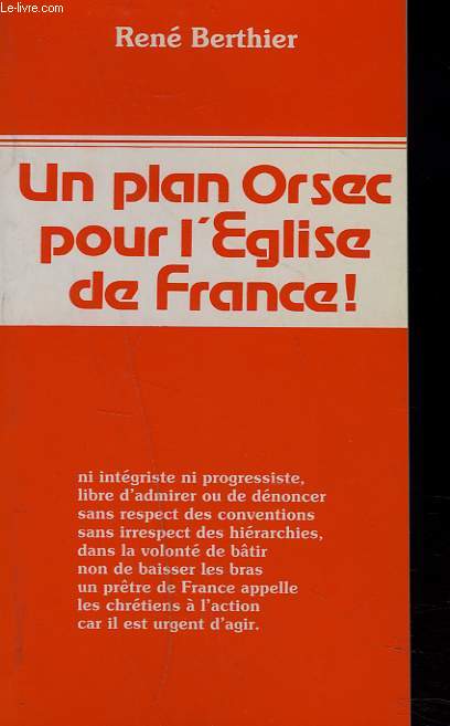 UN PLAN ORSEC POUR L'EGLISE DE FRANCE !