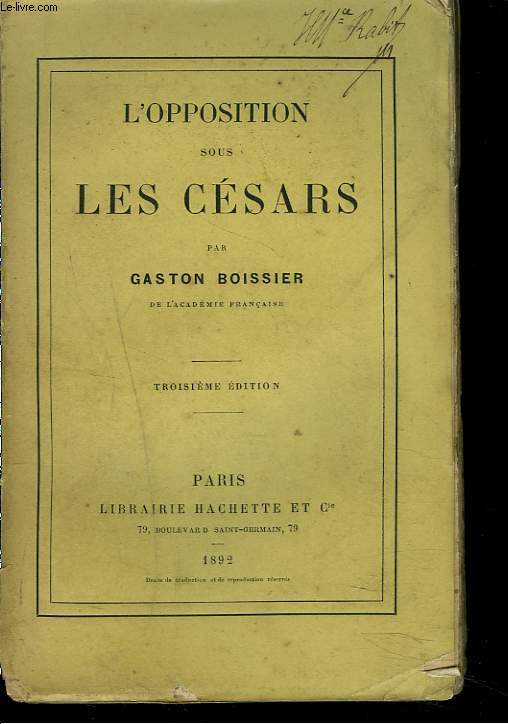L'OPPOSITION SOUS LES CESARS