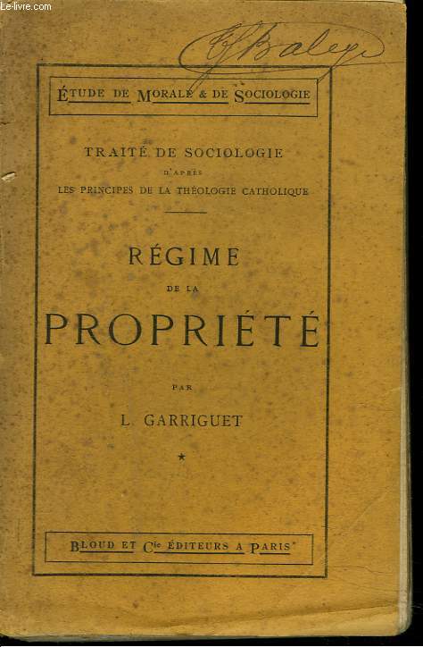 REGIME DE LA PROPRIETE