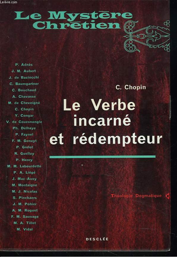 LE VERBE INCARNE ET REDEMPTEUR