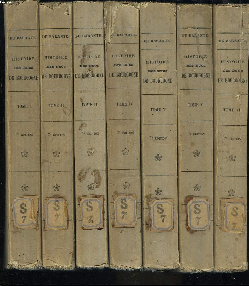 HISTOIRE DES DUCS DE BOURGOGNE DE LA MAISON DE VALOIS 1361-1477. EN 12 TOMES.