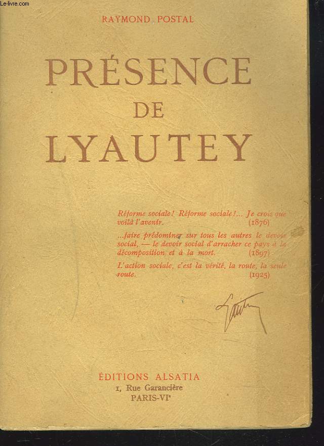 PRESENCE DE LYAUTEY