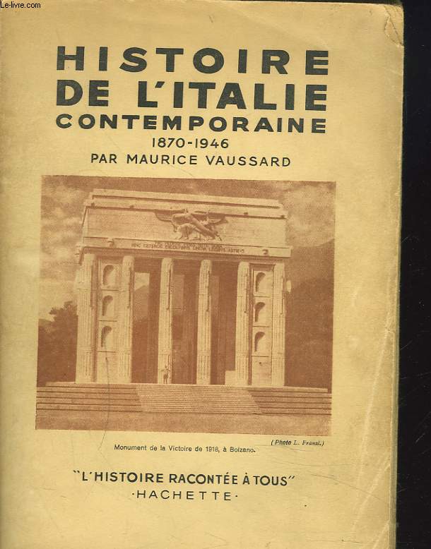 HISTOIRE DE L'TALIE CONTEMPORAINE.