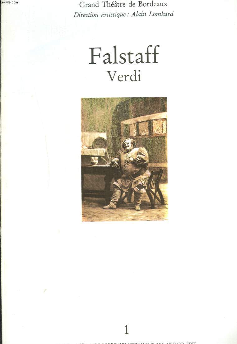 FALSTAFF. OPERA EN 3 ACTES.