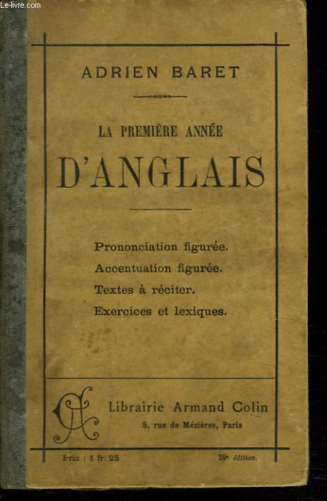 LA PREMIERE ANNEE D'ANGLAIS.