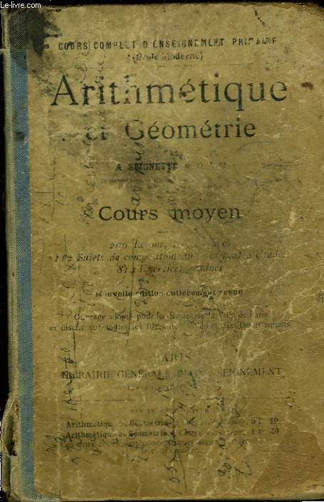 ARITHMETIQUE ET GEOMETRIE. COURS MOYEN.