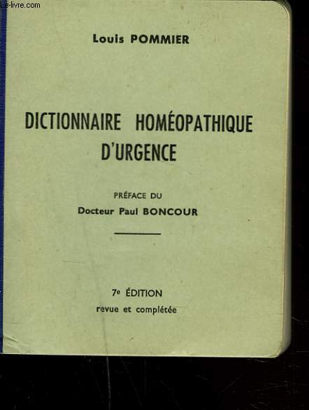 DICTIONNAIRE HOMEOPATHIEQUE D'URGNECE