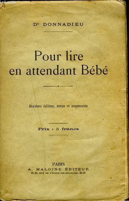 POUR LIRE EN ATTENDANT BEBE. CONSEILS AUX JEUNES MERES.