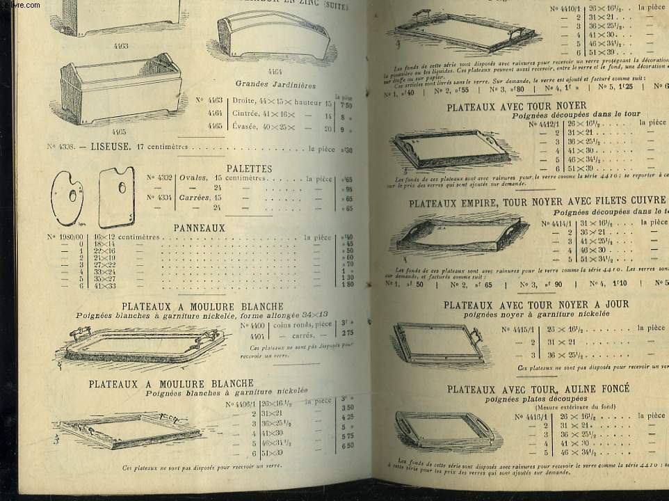 CATALOGUE DE PRODUITS EN BOIS A DECORER.