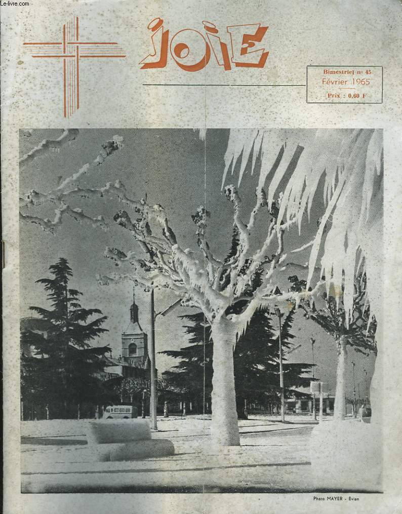 JOIE, BIMESTRIEL N45, FEVRIER 1965. PROTESTANT, NOS FRERES.../ OECUMENISME ET TERRE SAINTE / CHANSON EXPRESSION / ...