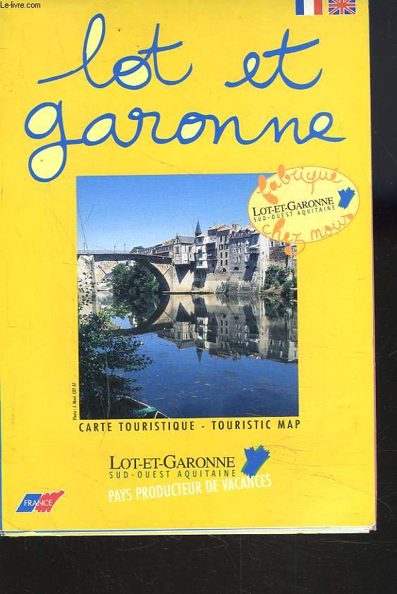 LOT ET GARONNE, CARTE TOURISTIQUE.
