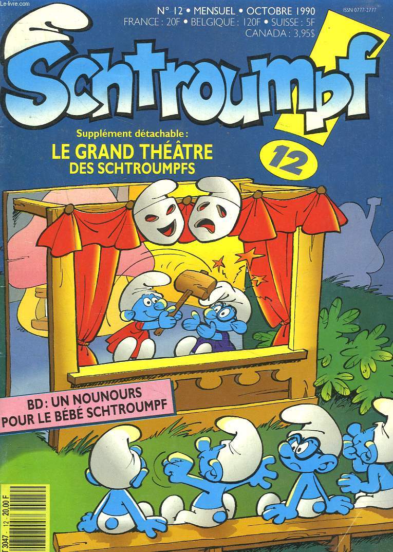 SCHTROUPF, MENSUEL N12, OCTOBRE 1990. LE GRAND THEATRE DES SCHTROUPFS.