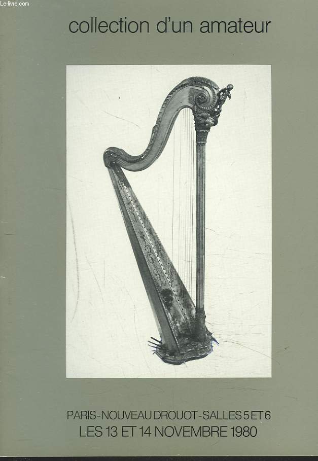 SUCCESSION DE MONSIEUR BOCQUET. COLLECTION D'INSTRUMENTS DE MUSIQUE. BOITES, PENDULES, HORLOGES ... LES 13 ET 14 NOVEMBRE 1980.