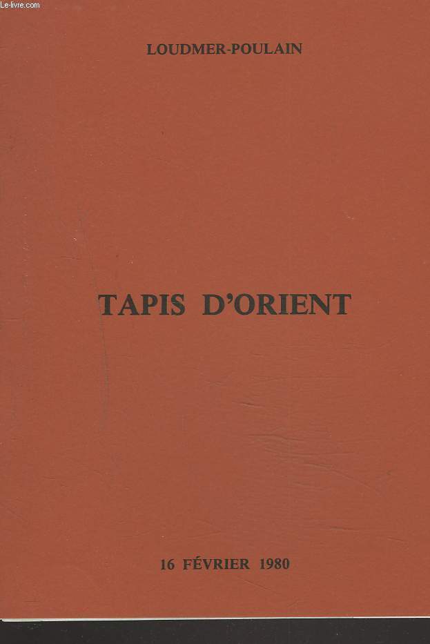 VENTE DE TAPIS D'ORIENT. LE 10 MARS 1979.