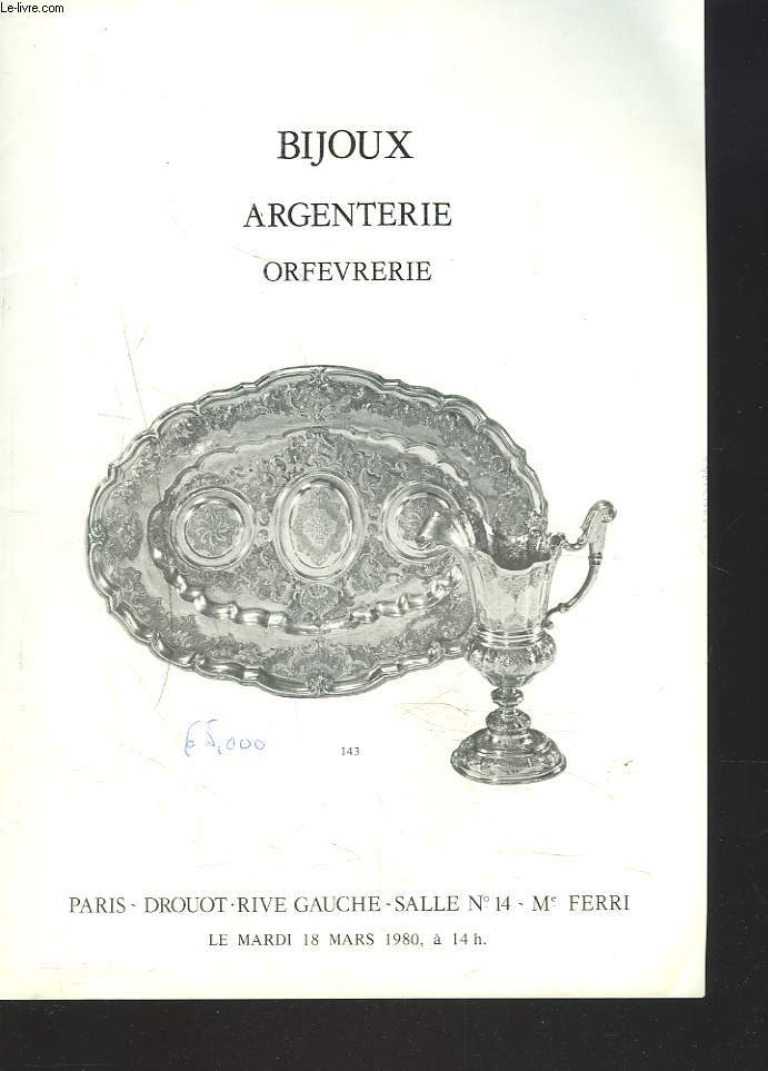 BIJOUX, OBJETS DE VITRINE. ARGENTERIE ANCIENNE ET MODERNE. VENTE LE 18 MARS 1980.